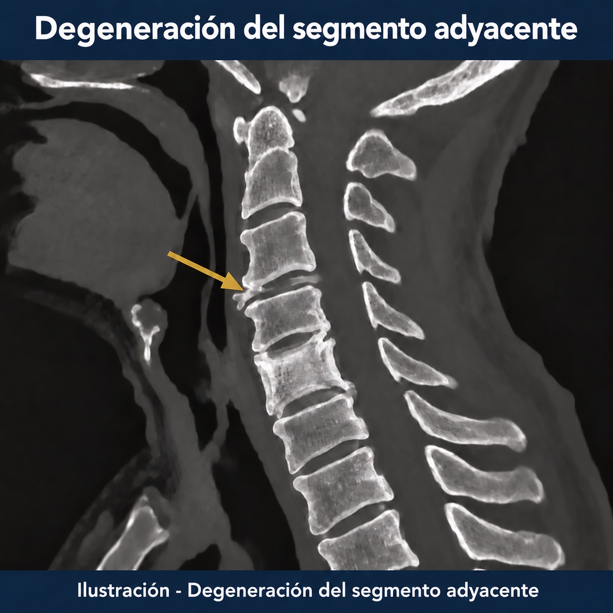 Ilustración - Degeneración del segmento adyacente