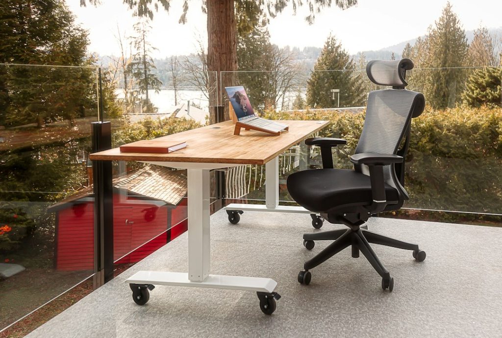 Ergonomic chair and adjustable desk