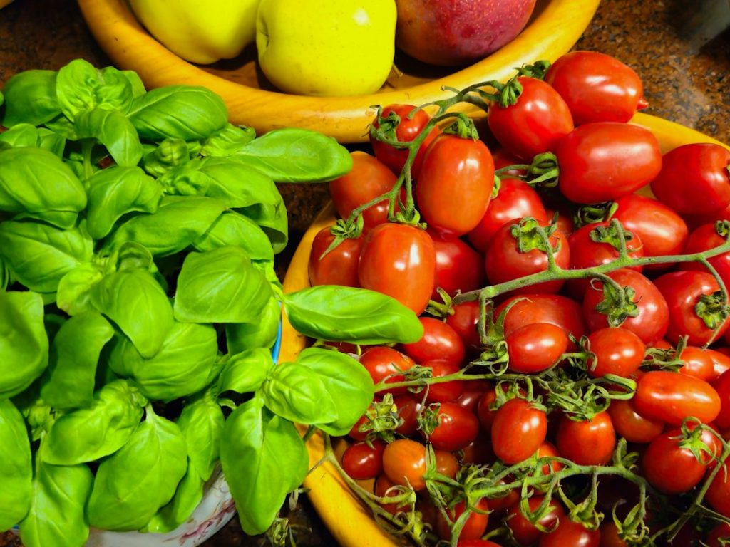 Fresh vegetables and balanced nutrition